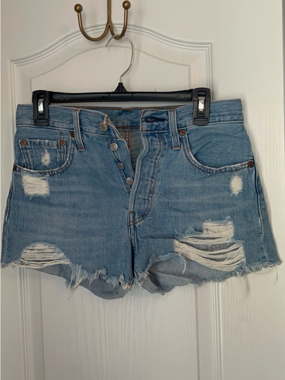 Levi’s 501 Distressed Denim Shorts